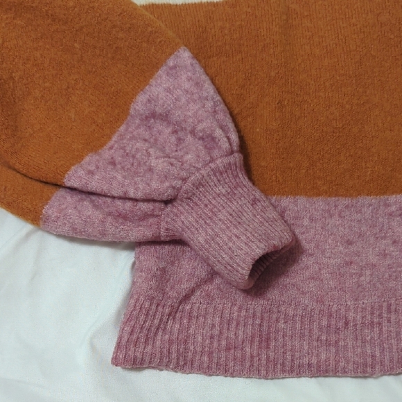 Madewell Gladwell Balloon-Sleeve Pullover Sweater, Color Heather Mulberry Sz XS - Picture 6 of 16